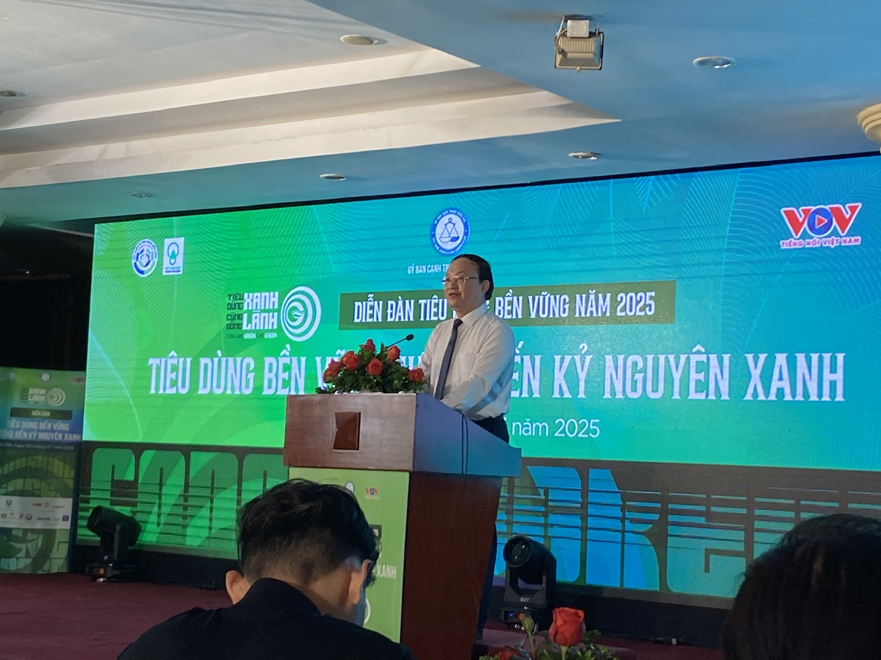 Ông Đỗ Tiến Sỹ, Tổng giám đốc Đài tiếng nói Việt Nam, phát biểu tại diễn đàn.