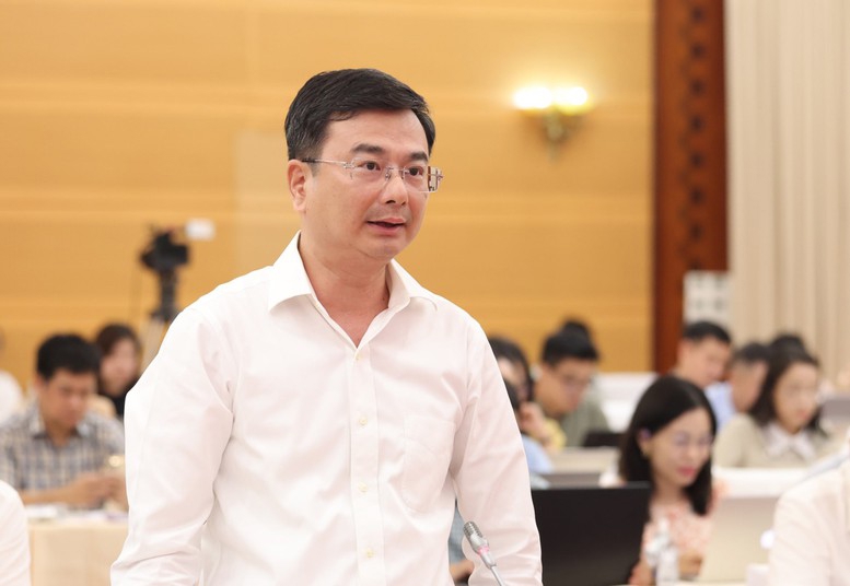 Ông Phạm Thanh Hà, Phó Thống đốc Ngân hàng Nhà nước phát biểu tại cuộc họp báo Chính phủ thường kỳ tháng 6/2025 vào chiều 3/7