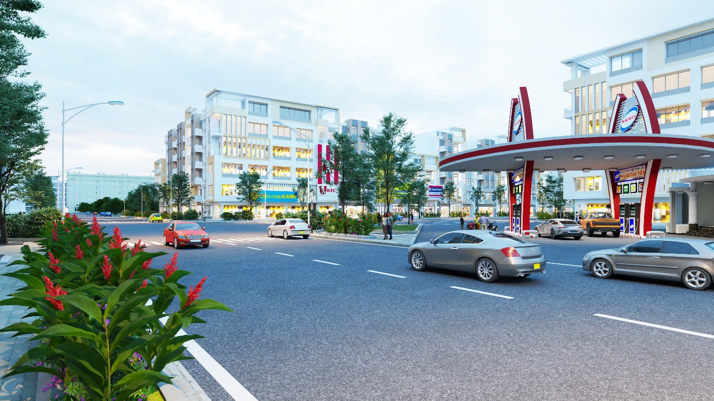 Ecolux City nằm ngay 2 mặt tiền đại lộ Lê Lợi lộ giới 38m và đường N14 lộ giới 30m.