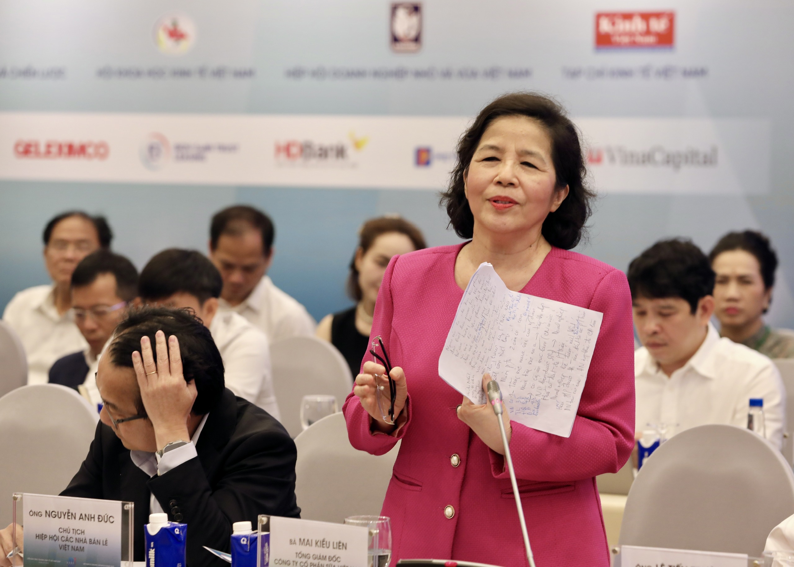 b&agrave; Mai Kiều Li&ecirc;n, Tổng gi&aacute;m đốc C&ocirc;ng ty CP Sữa Việt Nam (Vinamilk), ph&aacute;t biểu tại Diễn đ&agrave;n ng&agrave;y 8/7/2025.