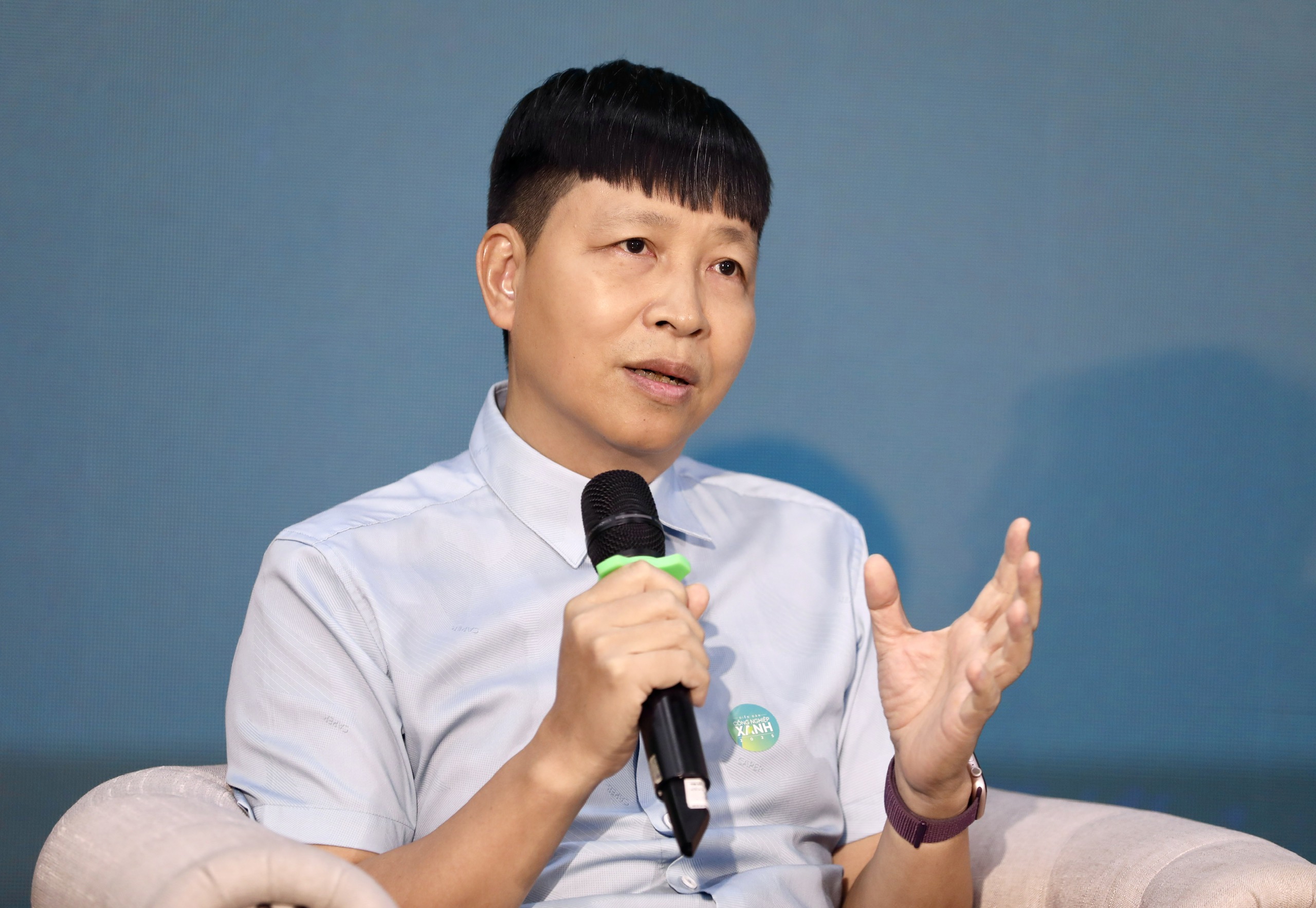 Ông Đỗ Quang Hưng, Phó Tổng Giám đốc thứ nhất Khu công nghiệp Nhật Bản – Hải Phòng chia sẻ tại diễn đàn. Ảnh: Việt Dũng.