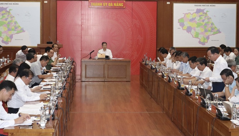 Hội nghị triển khai việc thực hiện Nghị quyết số 57-NQ/TW của Bộ Ch&iacute;nh trị tại đầu cầu Th&agrave;nh ủy Đ&agrave; Nẵng.