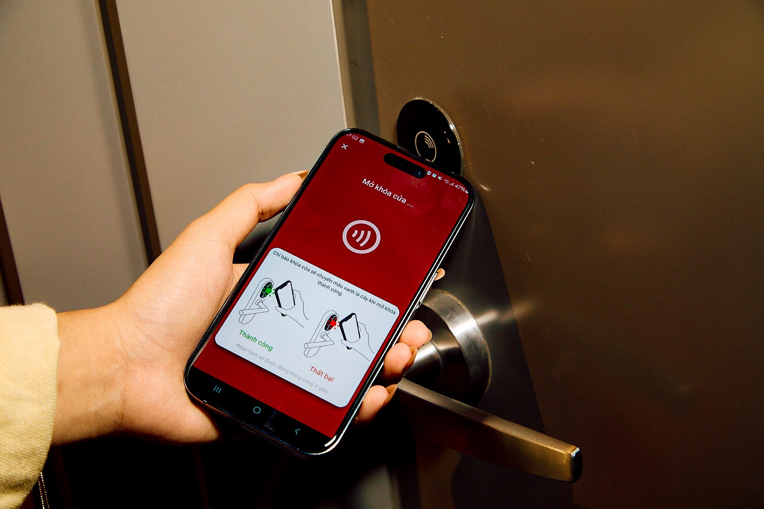 Công nghệ thông minh được Khách sạn Wink phát triển cho phép khách check-in tự động 24/24 qua ứng dụng di động và biến thiết bị cá nhân thành khoá phòng.