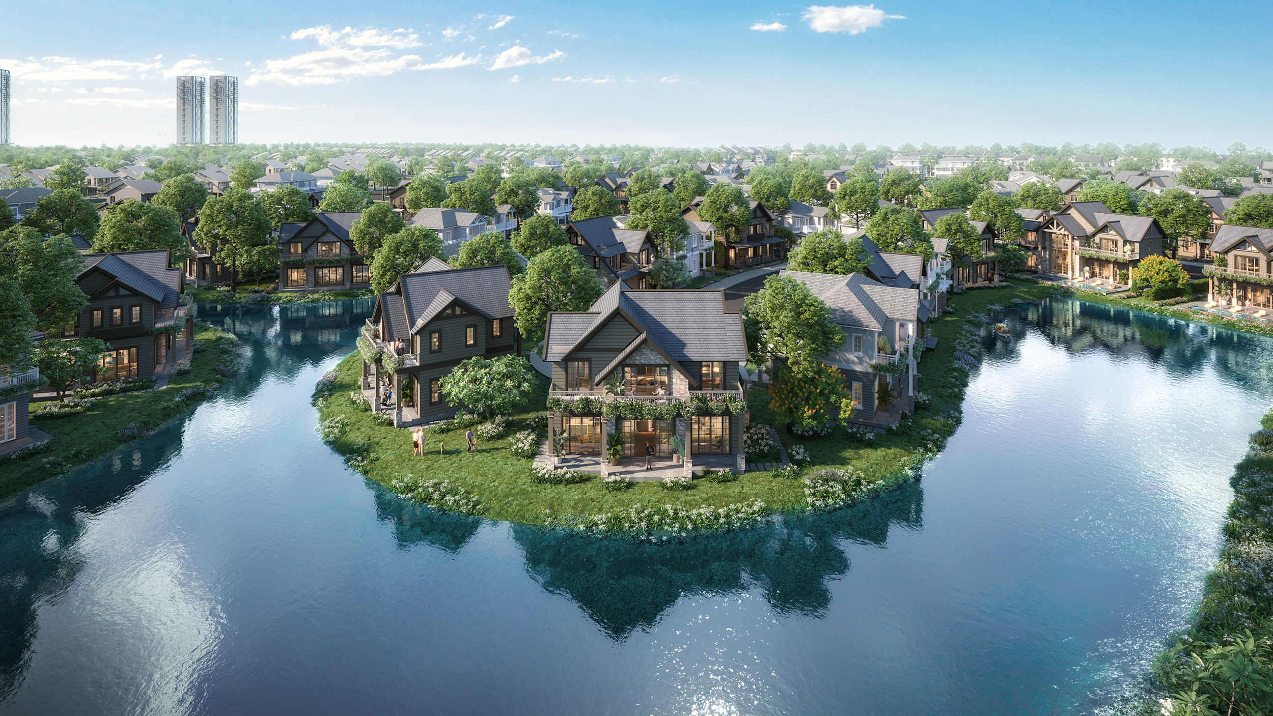 Một ốc đảo nằm cuối nh&aacute;nh đảo.