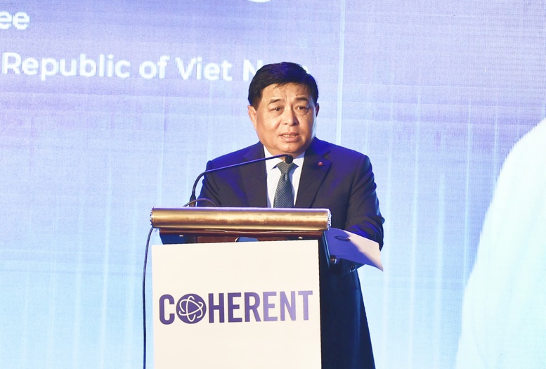 Phó Thủ tướng Nguyễn Chí Dũng tại ễ khánh thành Nhà máy Coherent tại Khu Công nghiệp Nhơn Trạch - Ảnh: VGP. 