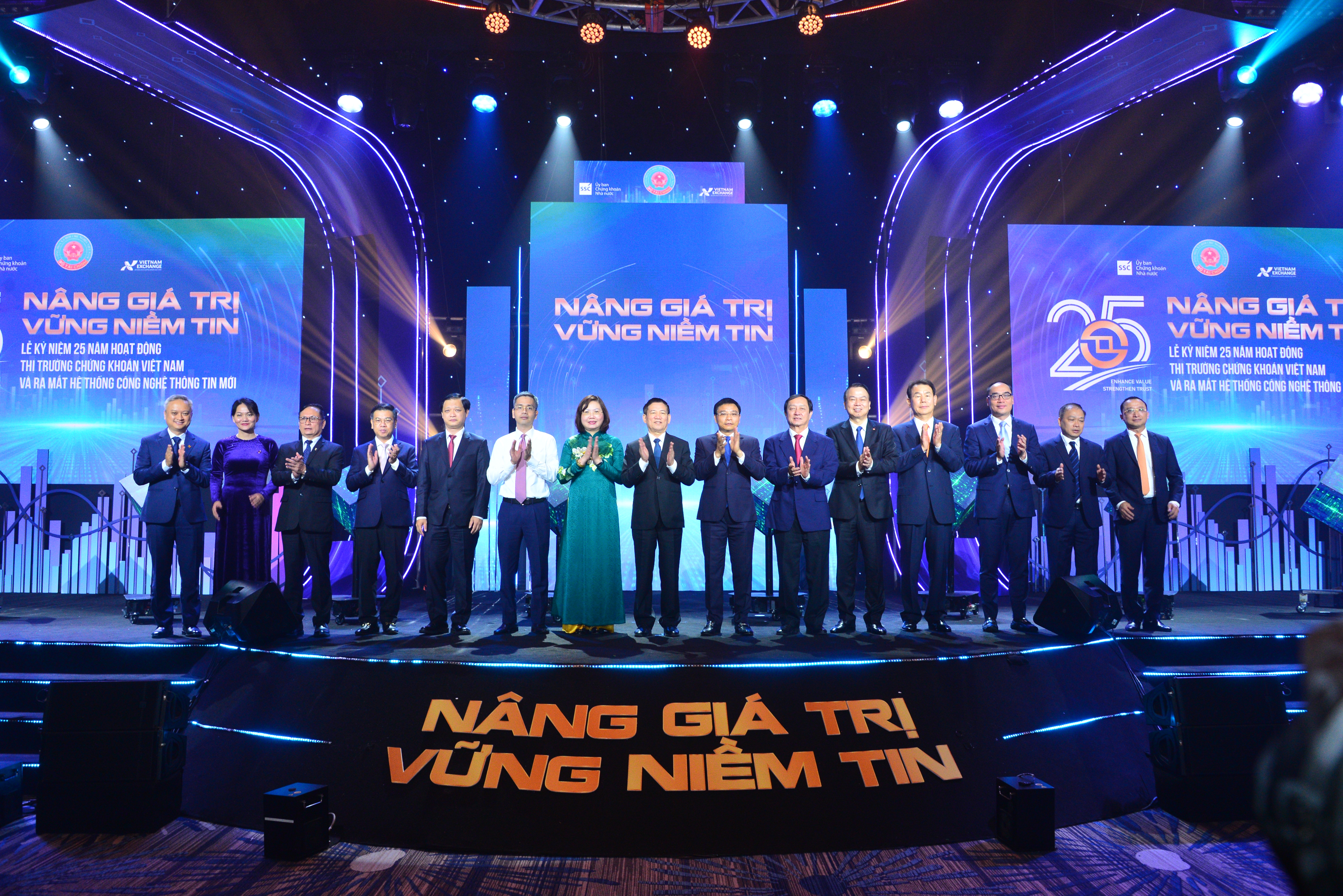 Lễ kỷ niệm 25 năm thị trường chứng kho&aacute;n Việt Nam ng&agrave;y 28/7/2025 ở TP.HCM.