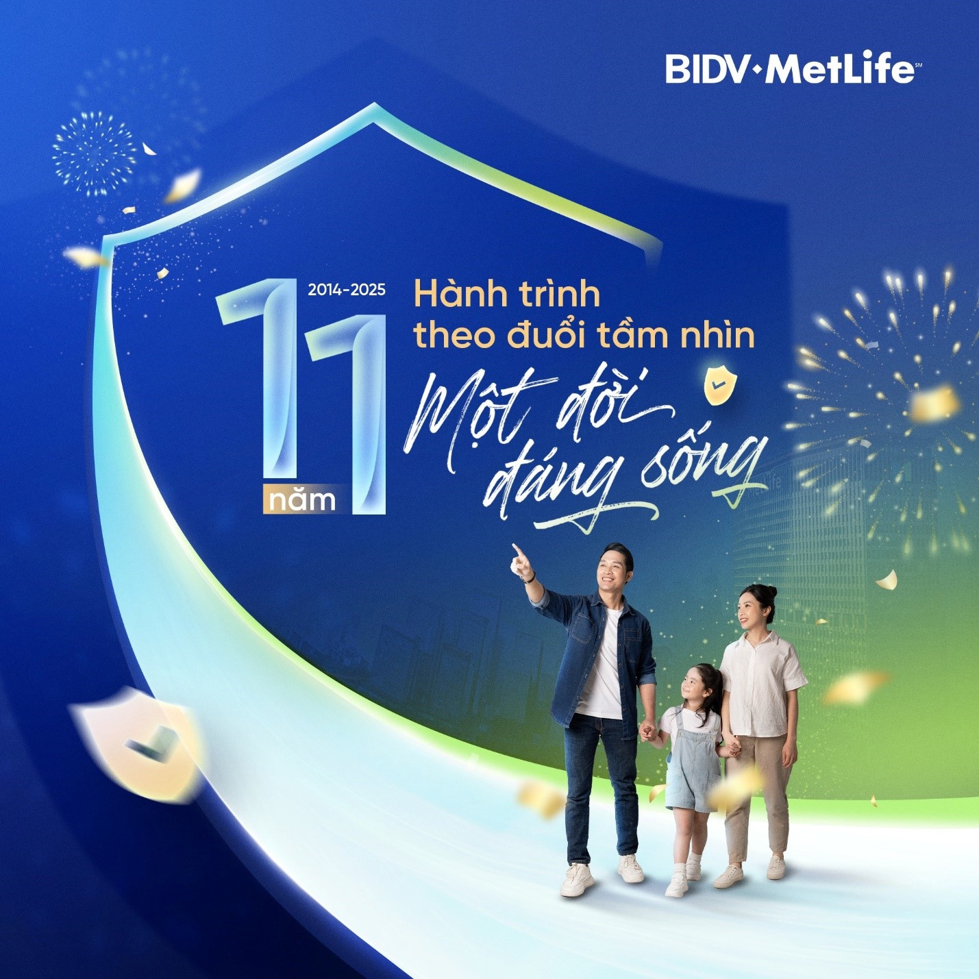 H&agrave;nh tr&igrave;nh 11 năm theo đuổi tầm nh&igrave;n &ldquo;một đời đ&aacute;ng sống&rdquo; của BIDV MetLife được thể hiện qua những gi&aacute; trị thiết thực d&agrave;nh cho kh&aacute;ch h&agrave;ng v&agrave; cộng đồng.