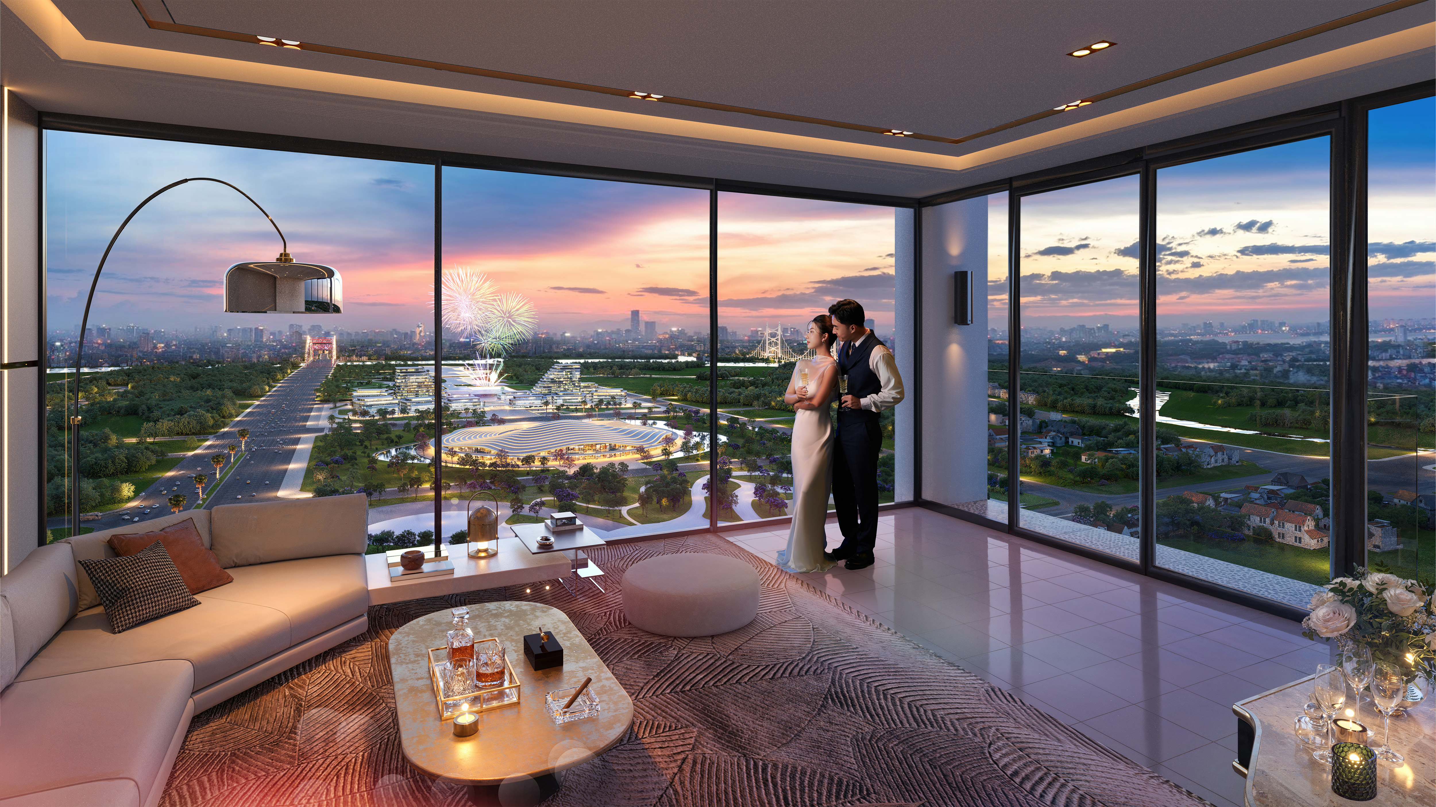 Vị trí Hoang Huy New City tầm nhìn trực diện trung tâm Hành chính - Chính trị Thuỷ Nguyên . Nguồn ảnh: Hoàng Huy.