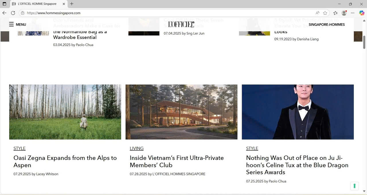 Haus Private Club xuất hiện tr&ecirc;n trang chủ L'officiel.