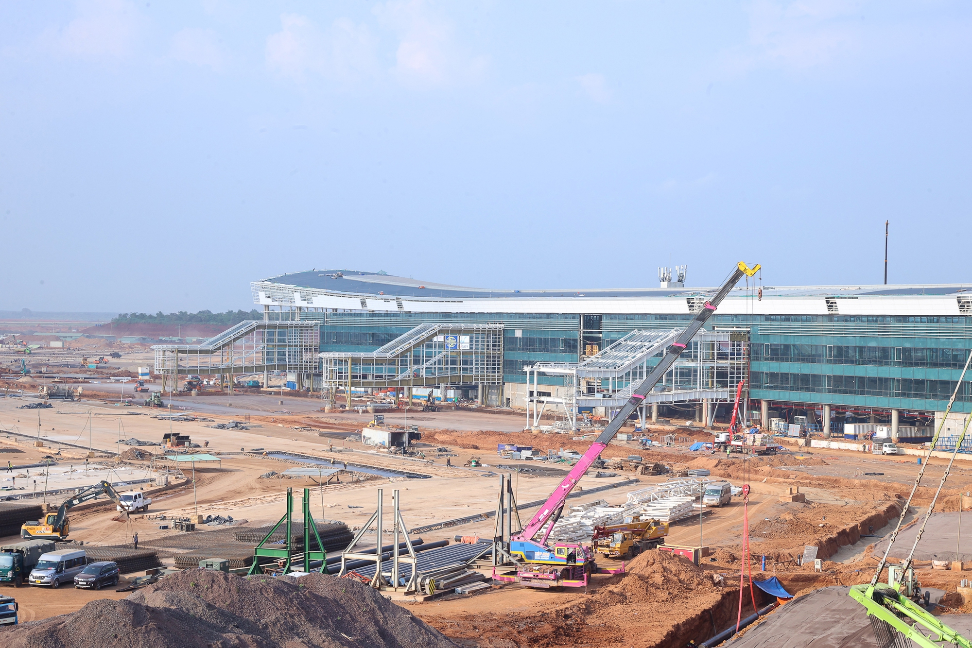 Đại c&ocirc;ng trường dự &aacute;n Cảng h&agrave;ng kh&ocirc;ng quốc tế Long Th&agrave;nh. Ảnh: VGP/Nhật Bắc.