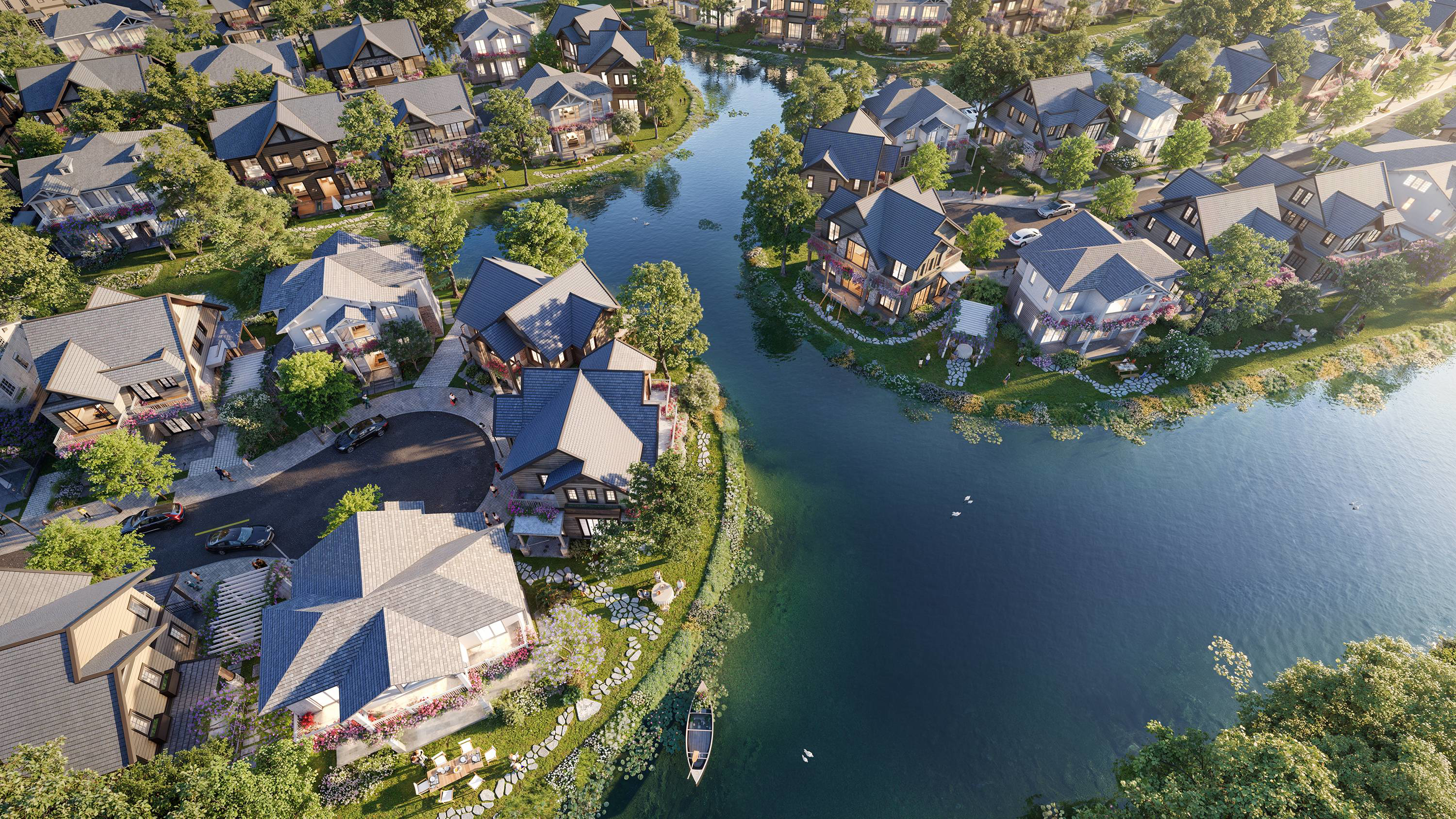 Nhánh đảo được thiết kế tôn trọng sự riêng tư trong cộng đồng Retreat Island.