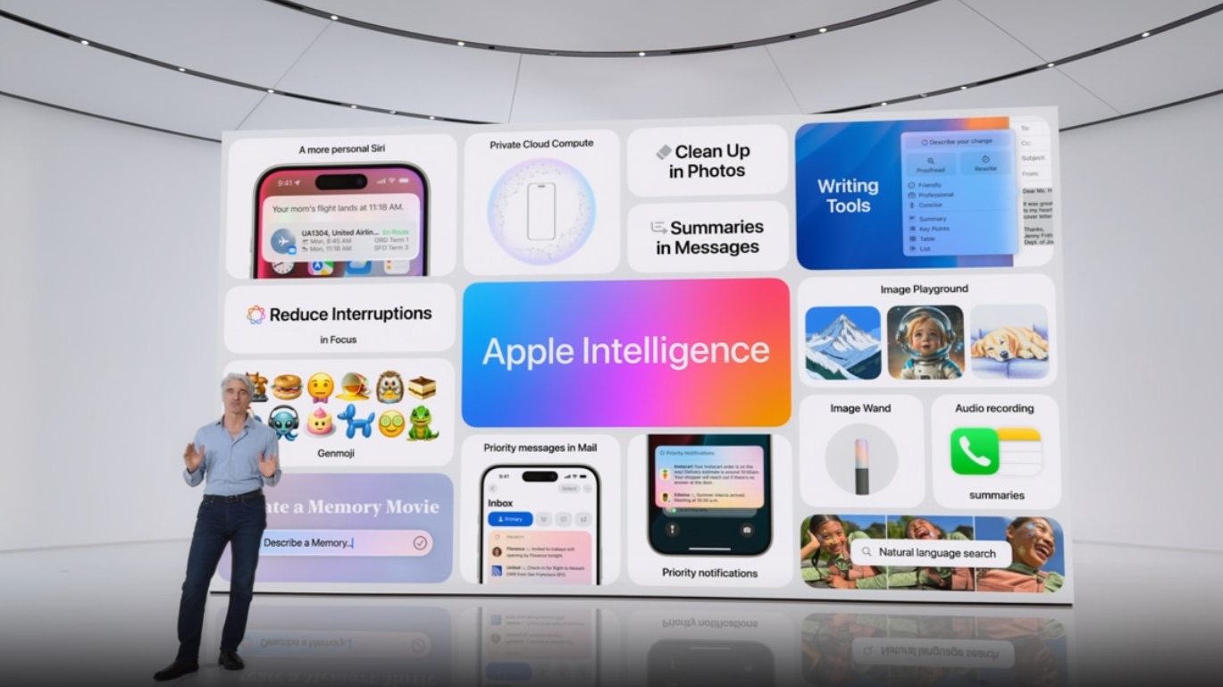 Apple Intelligence kh&ocirc;ng phải sản phẩm ri&ecirc;ng biệt, m&agrave; l&agrave; hệ sinh th&aacute;i c&aacute;c t&iacute;nh năng AI t&iacute;ch hợp trực tiếp v&agrave;o hệ điều h&agrave;nh