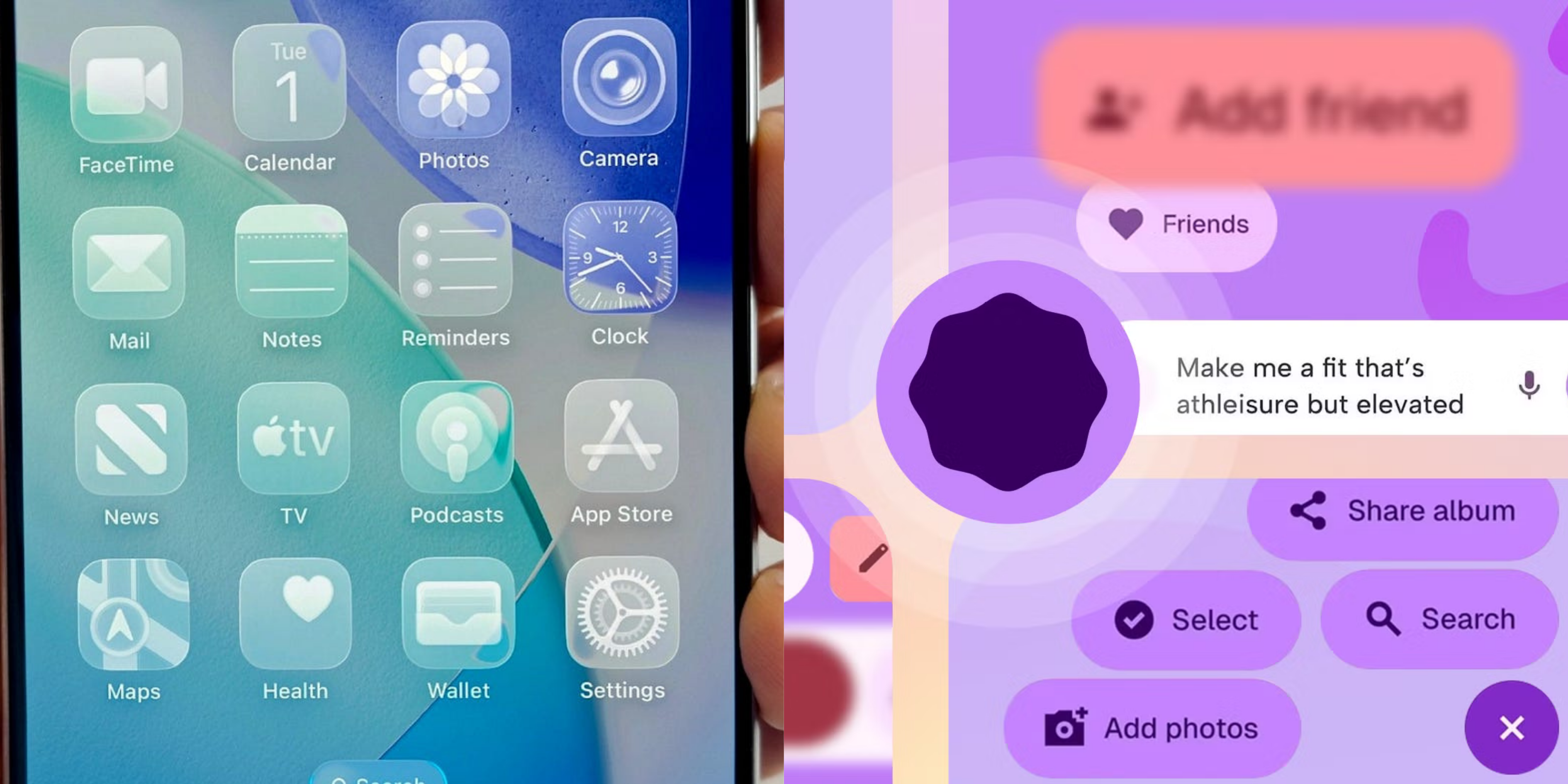 Giao diện Liquid Glass trên iPhone và phong cách thiết kế Material 3 Expressive trên Android