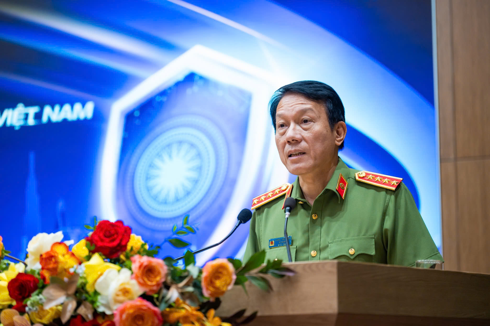 Bộ trưởng Lương Tam Quang phát biểu tại Ngày An ninh mạng Việt Nam.