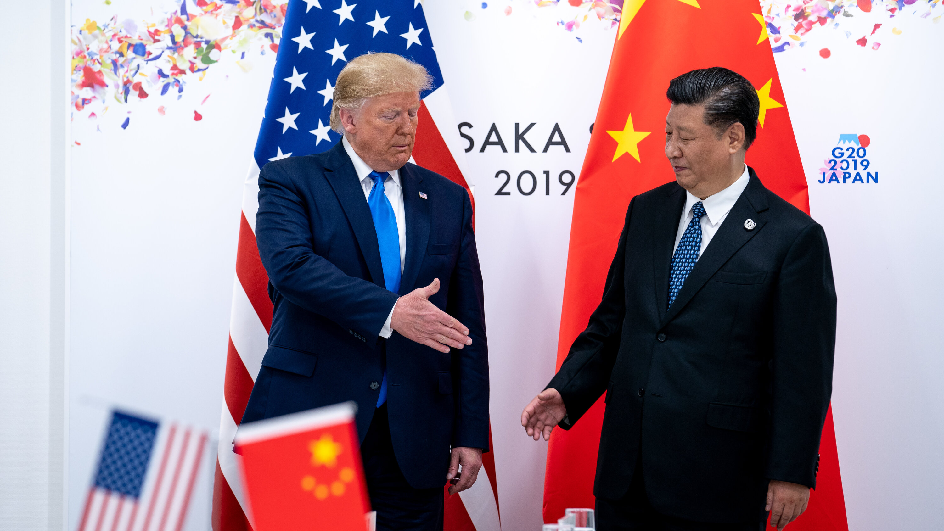 Tổng thống Mỹ Donald Trum và Chủ tịch Trung Quốc Tâp Cận Bình tại Osaka, Nhật Bản năm 2019 - Ảnh: Getty Imgaes