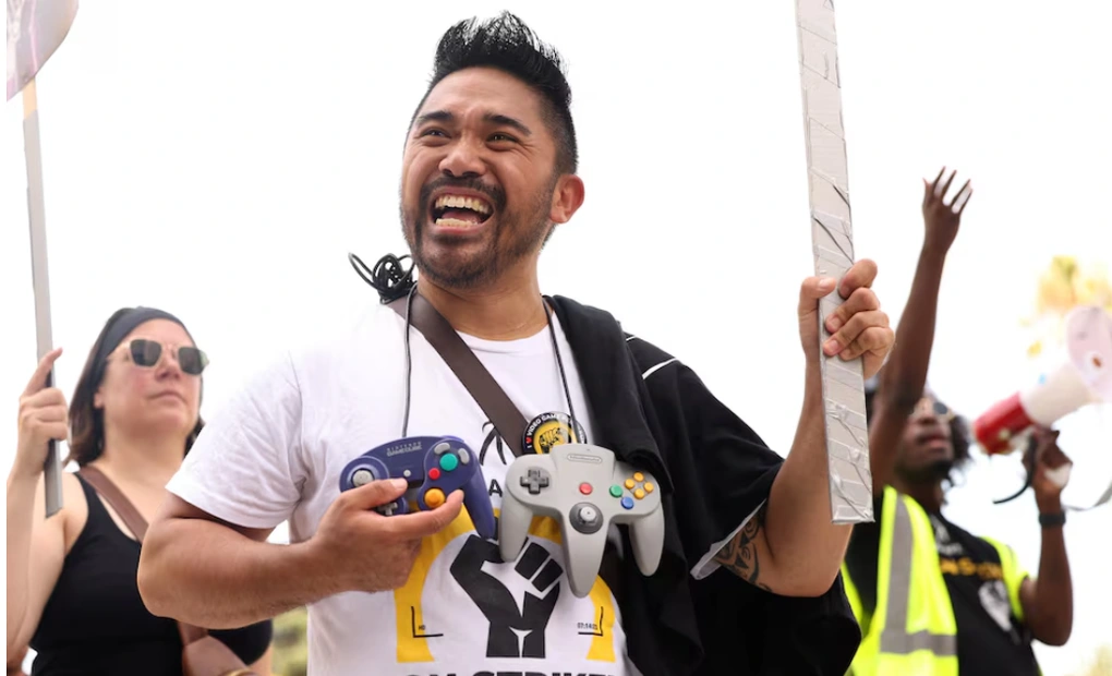 Th&aacute;ng 8/2024,&nbsp;c&aacute;c diễn vi&ecirc;n lồng tiếng v&agrave; nghệ sĩ m&ocirc; phỏng chuyển động cho tr&ograve; chơi điện tử xuống đường biểu t&igrave;nh chống AI.