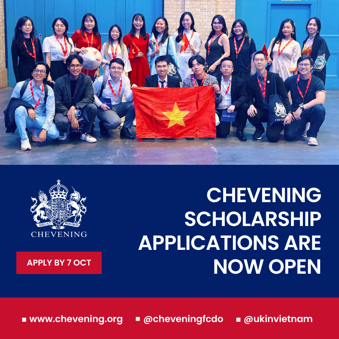 Học bổng Chevening chính thức mở đơn. Ảnh: Đại sứ quán Anh tại Hà Nội cung cấp.