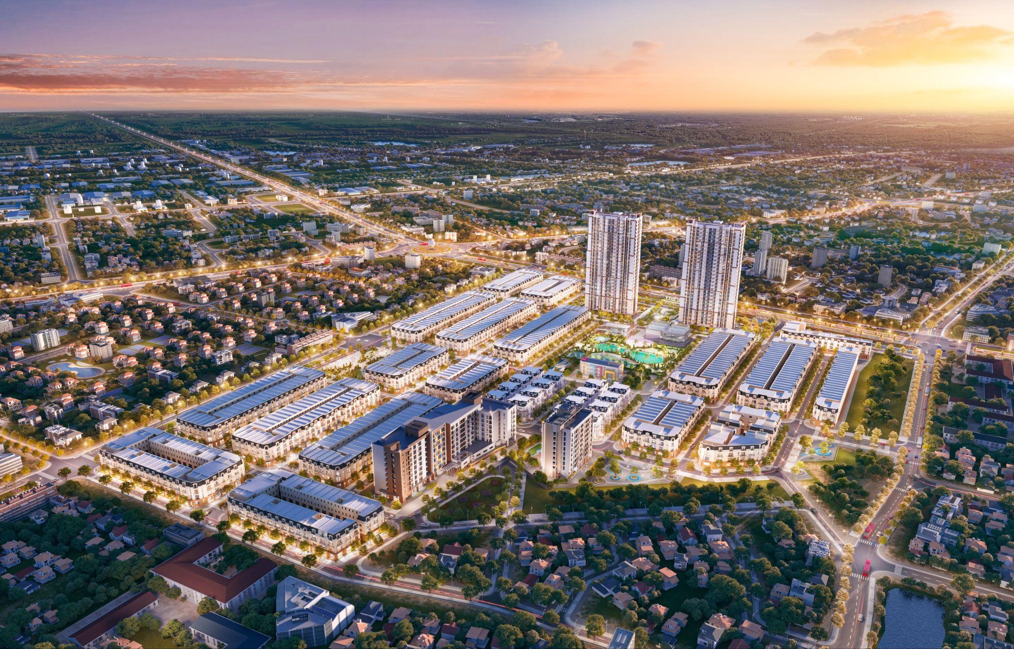 Majestic City - Khu đ&ocirc; thị thương mại dịch vụ kiểu mẫu tại trung t&acirc;m khu c&ocirc;ng nghiệp Phố Nối - Mỹ H&agrave;o.