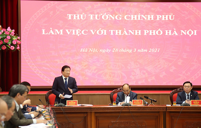 Phó thủ tướng Trịnh Đình Dũng khẳng định, Hà Nội là đô thị đặc biệt và đang hướng tới trở thành một siêu đô thị.