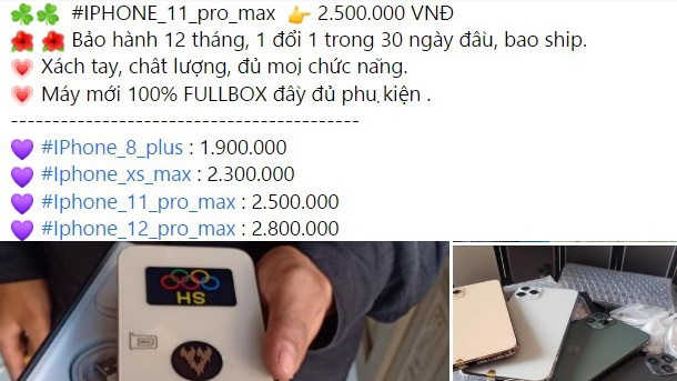 iPhone giả được các nick ảo rao bán trên facebook, fanpage nhiều nhất.