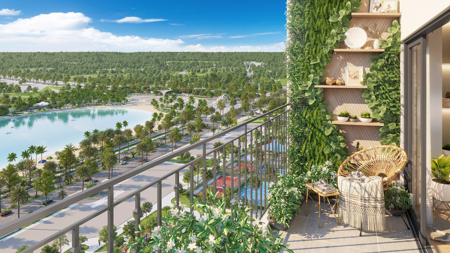 Thiết kế ban công phủ xanh "Balcony Garden".