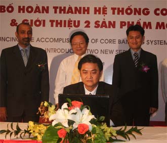 Lễ công bố hoàn thành hệ thống core banking của HDBank.