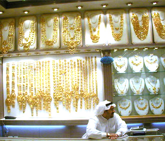 Một cửa hàng vàng ở Trung Đông.
