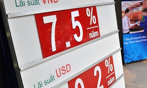 Lãi suất giằng co từ trên xuống dưới