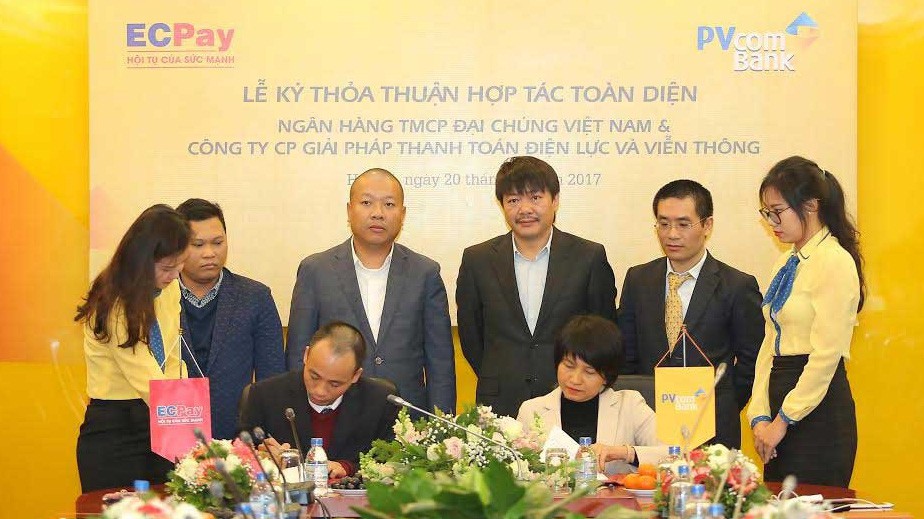 Lễ ký thỏa thuận hợp tác toàn diện giữa PVcomBank với ECPay.