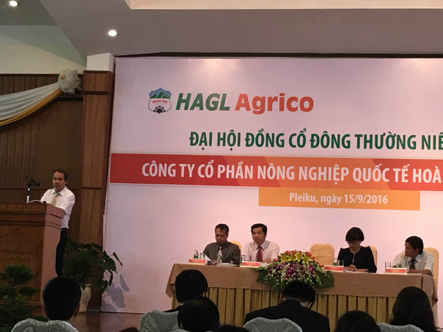 Đại diện tập đoàn cho biết, giá cổ phiếu HAG diễn biến không thuận lợi, nên việc phát hành thêm sẽ làm tăng nguồn cung và không mang lại lợi ích cho cổ đông, do đó đề nghị hoãn việc chia cổ tức - Ảnh: DT. <br>