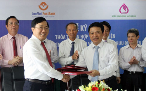 VBSP và LienVietPostBank sẽ triển khai hợp tác trong các lĩnh vực: vốn, 
tín dụng, công nghệ thông tin, truyền thông, đào tạo, triển khai sản 
phẩm dịch vụ, thanh toán ngân quỹ.