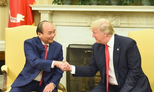 Thủ tướng Nguyễn Xuân Phúc hội đàm với Tổng thống Donald Trump