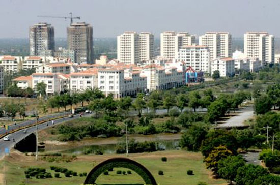 Một góc khu đô thị Phú Mỹ Hưng tại Tp.HCM. Tăng trưởng GDP của Việt Nam tính đến năm 2011 đã đạt 31 năm liên tục.