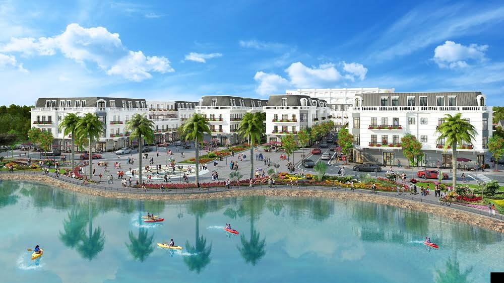 Dự án gồm các căn shophouse có mặt tiền từ 5,5 - 10,6 m với diện tích linh hoạt từ 69 m2 đến 125 m2, được thiết kế theo phong cách tân cổ điển châu Âu.<br>