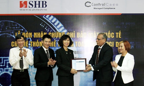 SHB nhận chứng chỉ bảo mật thanh toán PCI DSS