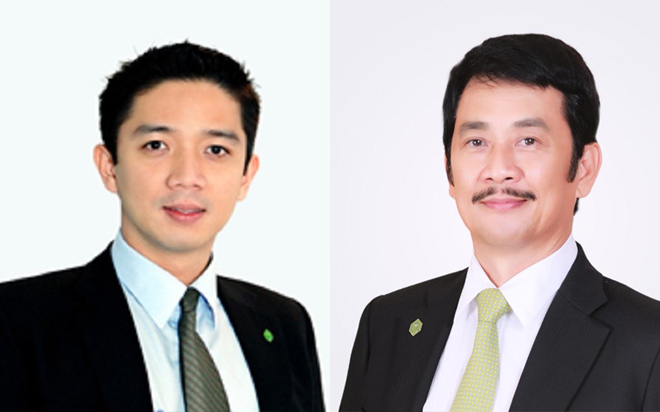 Ông Bùi Cao Nhật Quân (ảnh trái) là con trai Chủ tịch Hội đồng Quản trị Novaland, ông Bùi Thành Nhơn (ảnh phải).