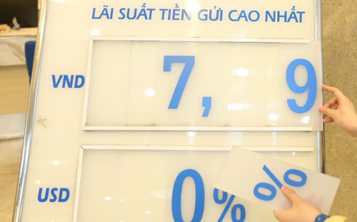 Mức lãi suất cụ thể cũng có thể khác nhau giữa các chi nhánh của một ngân hàng, theo cân 
đối của các đơn vị kinh doanh và tình hình huy động trên địa bàn.