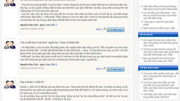 Góp ý sửa Hiến pháp: Khẳng định Việt Nam là nước dân chủ 