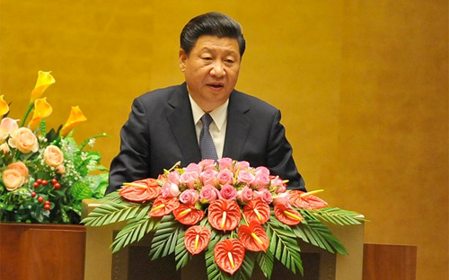 Tổng bí thư, Chủ tịch Trung Quốc Tập Cận Bình phát biểu trước Quốc hội Việt Nam sáng 6/11 - Ảnh: Thanh Niên.<br>