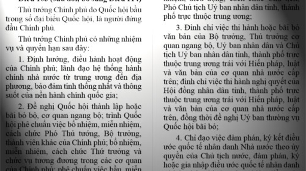 Góp ý sửa Hiến pháp: Thủ tướng do dân bầu