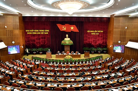 Ngày làm việc thứ hai của hội nghị lần thứ hai Ban Chấp hành Trung ương Đảng khóa 12, hôm 11/3 - Ảnh: VGP.
