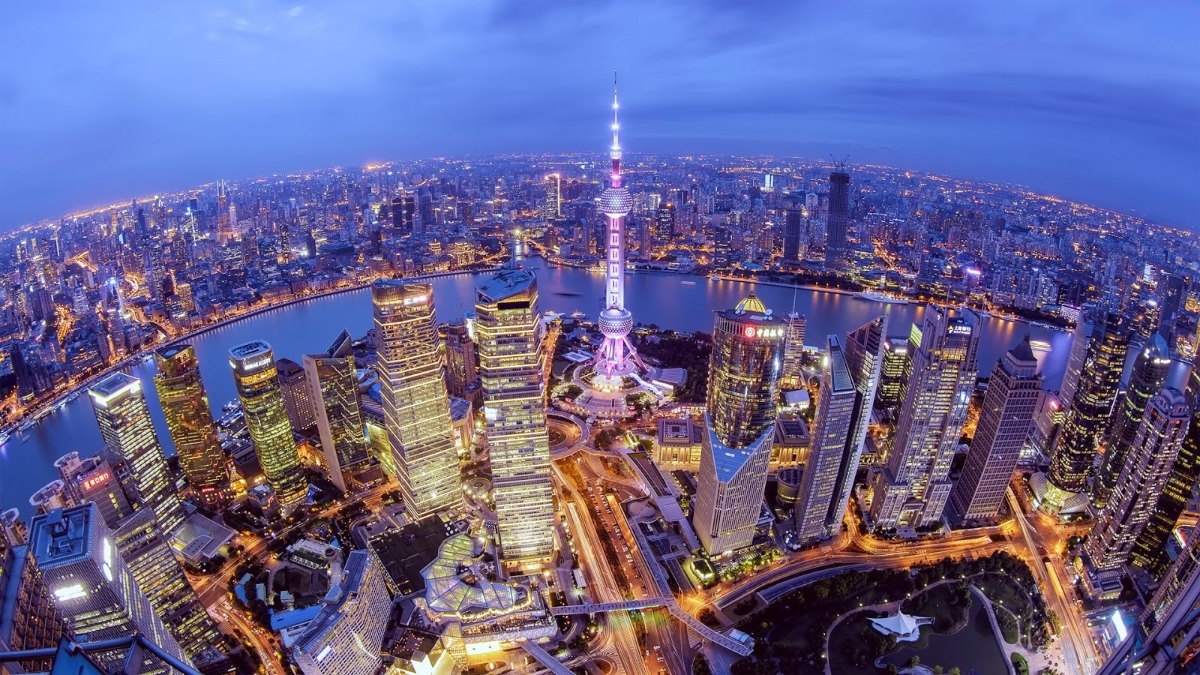 Một góc thành phố Thượng Hải, Trung Quốc.<br>