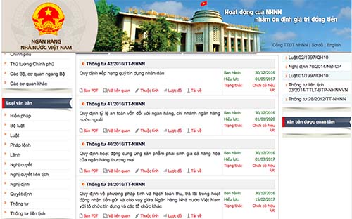 Ban hành đã hơn một tháng nhưng Thông tư 39 vẫn chưa được công bố đầy đủ trên Cổng thông tin Ngân hàng Nhà nước.<br>