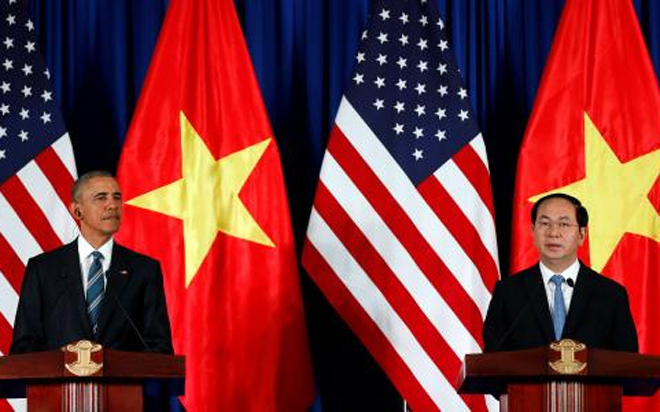 Đây là chuyến thăm Việt Nam chính thức đầu tiên của Tổng thống Mỹ Barack Obama - Ảnh: Reuters.<br>