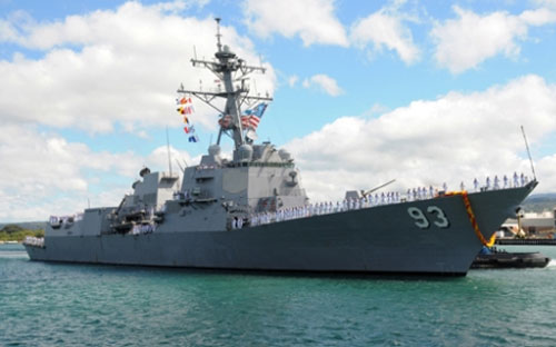 Tàu khu trục mang tên lửa dẫn đường USS Chung-Hoon.