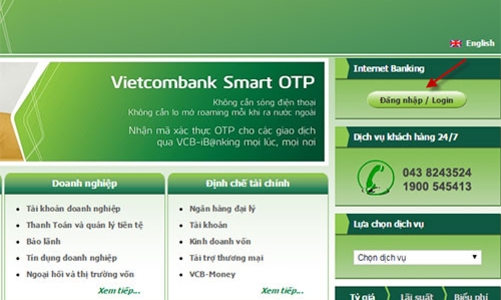 Vietcombank đề nghị khách tải lại phần mềm Smart OTP