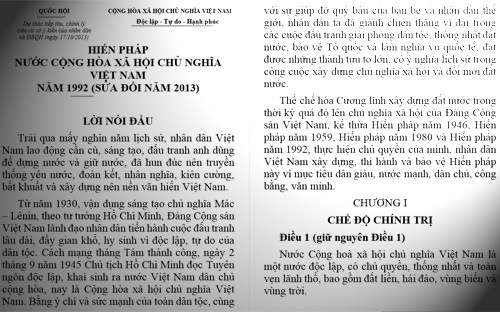 Dự thảo Hiến pháp (sửa đổi) sẽ được Quốc hội biểu quyết vào ngày 28/11.<br>