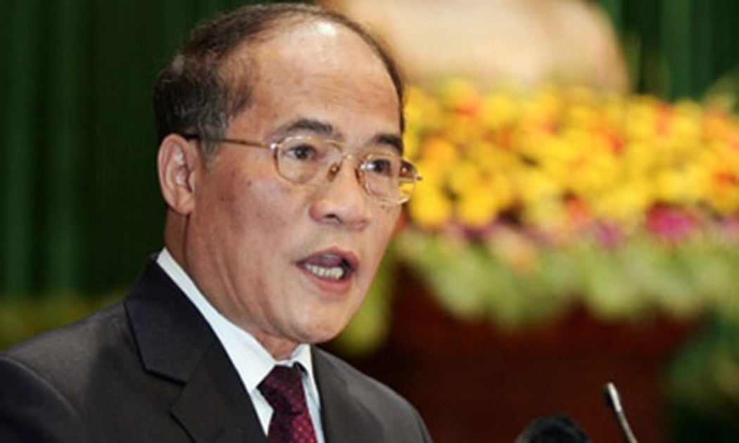 Chủ tịch Quốc hội Nguyễn Sinh Hùng.<br>