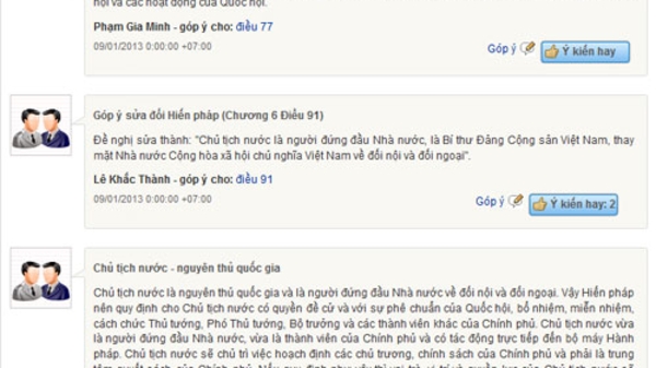 Góp ý sửa Hiến pháp: Trao thêm quyền cho Chủ tịch nước