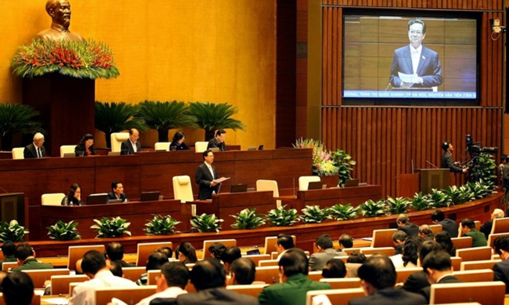 Một phiên chất vấn tại Quốc hội khóa 13 - Ảnh: TTXVN.<br>